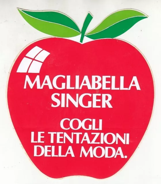 ADESIVO MAGLIABELLA SINGER Cogli le tentazioni MELA Sticker vintage  pubblicita' EUR 7,90 - PicClick IT