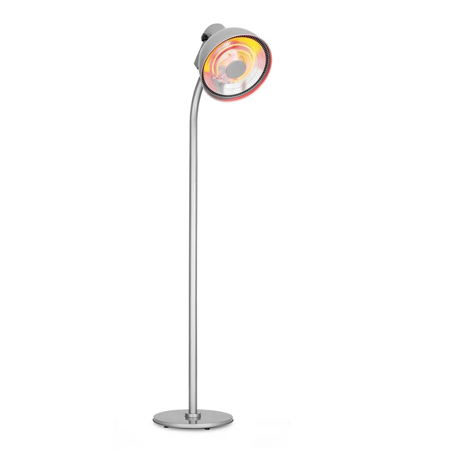 Infrarotheizstrahler Terrasse Heizgerät Garten Heizung WiFi Timer 2000 W Silber