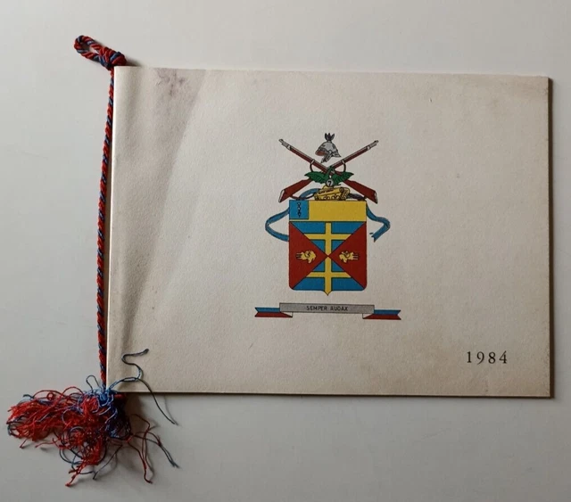 B347 Calendario 7° Battaglione Carri M.o. Di Dio 1984 Con Cordoncino