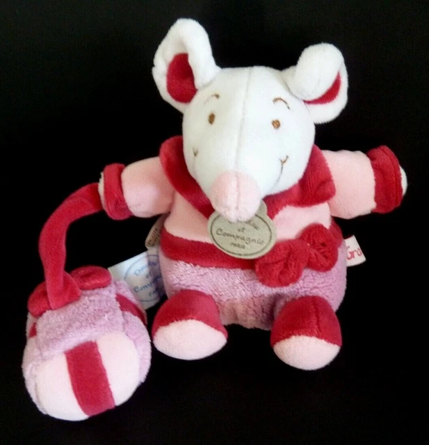 TT*. GRAINES DE DOUDOU ET COMPAGNIE MUSICAL SOURIS ROSE ROUGE MAUVE Lire EX ETAT