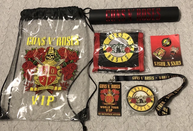 GUNS N ROSES World Tour 2022 VIP Bag, Poster, Pins, Coaster, Lanyard
