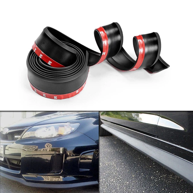 100" Universal Rubber Front Bumper Lip Splitter Spoiler Body Kit Trim Protectors