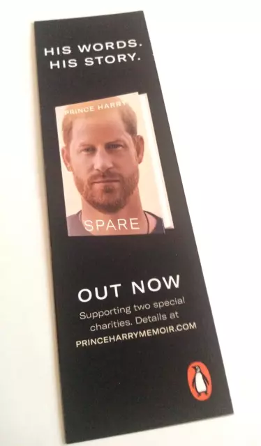Bookmark x 1 - Prince Harry Spare