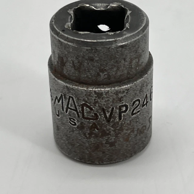 Mac Tools 1/2" Drive 3/4" SAE 6 Point Impact Short Socket VP246 Made in USA USED 2