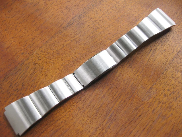 Bracelet Acier Inoxydable Vintage 14 Mm – Terminaux Droits, Style Rétro Space Age, Neuf