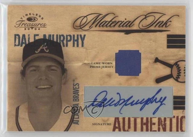 2004 Donruss Timeless Treasures Material Ink Jersey /50 Dale Murphy #MI-7 Auto