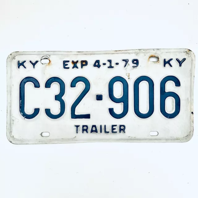 1979 United States Kentucky Base Trailer License Plate C32-906