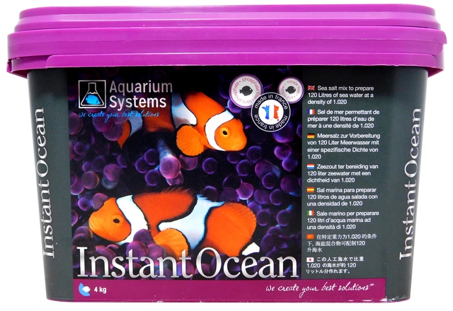 INSTANT OCEAN MARINE SALT AQUARIUM SYSTEMS 4kg REEF FISH TANK CORAL SALINITY