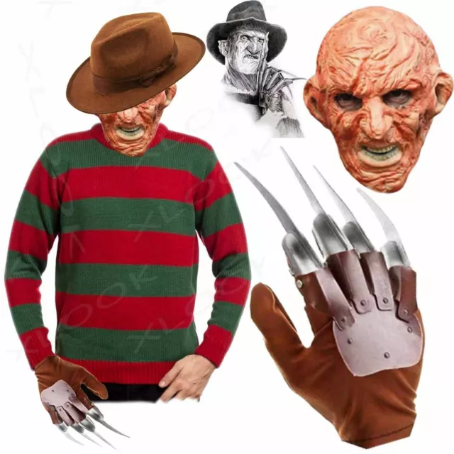 Adult Freddy Krueger Costume A Nightmare on Elm Street Halloween Fancy Dress