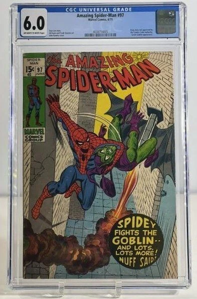 Amazing Spider-Man 97 6/71 Marvel Comics Universal CGC 6.0 OFF-WHITE TO WHITE
