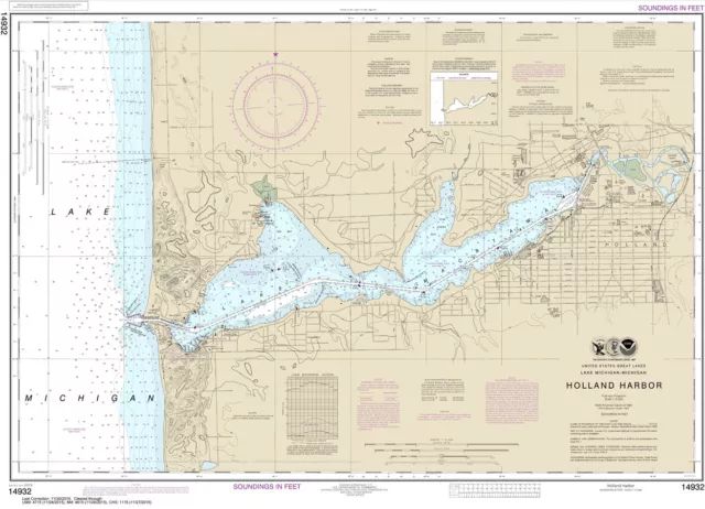2015 Nautical Map of Holland Harbor & Black Lake Michigan