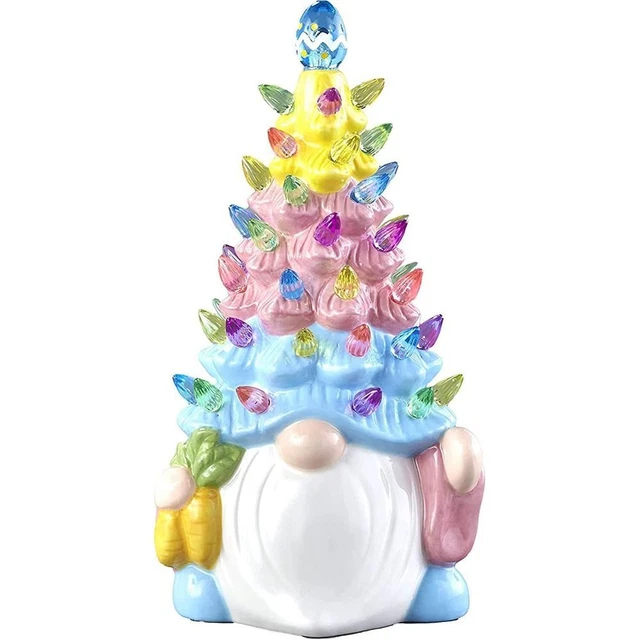 belupai 2 statuette di coniglietti pasquali, statue di conigli pasquali in piedi, in paglia intrecciata, ornamenti per la casa da tavolo, 35 cm (rosa