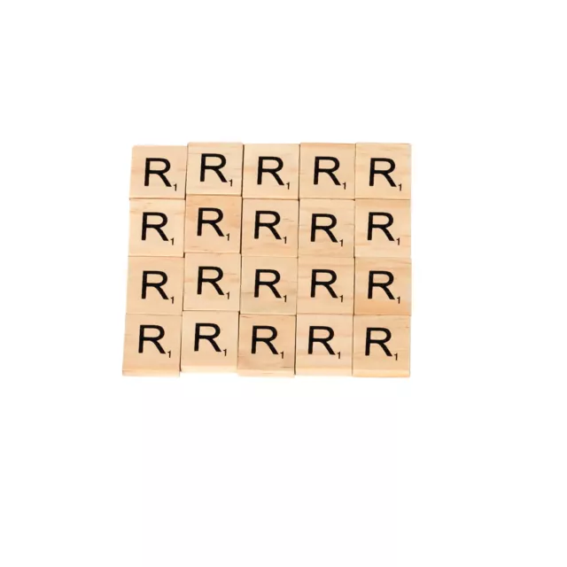 20X Wooden Alphabet Scrabble Tiles Letter R Crafts Wood Coasters Crossword Game