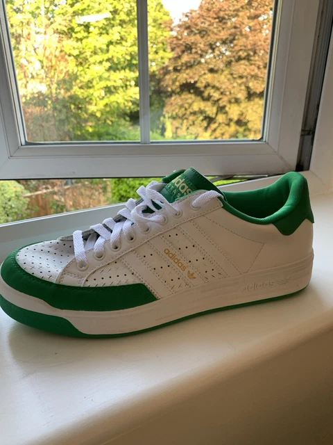 ADIDAS ORIGINALS Nastase Tennis Shoes White/Green/Gold UK