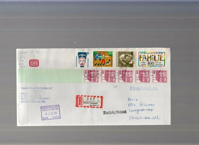 1010 - Bund - Rollenmarken - Mi-Nr. 1028 alt   RE 5 + 4 Lf  gelbtürkis