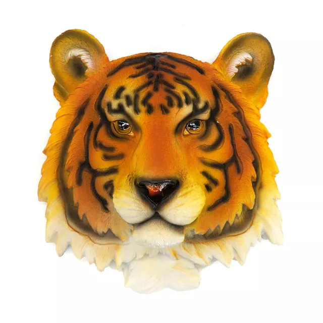 Resin Animal Head Wall Mount Hanging Sculpture Home Decor 3D Tiger Head Statue