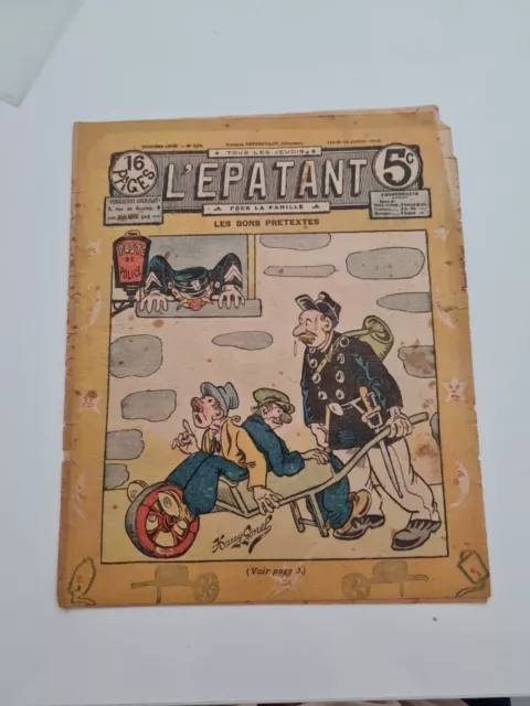 L'epatant Revue Ancienne N°224 1912 Les Pieds Nickelés Bd Dessin Ancien