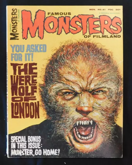 Famous Monsters Of Filmland Nov 1966 Magazine #41 - The Wolfman