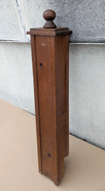 54" Antique Vintage Victorian Wood Wooden Staircase Stair Newel Post Column