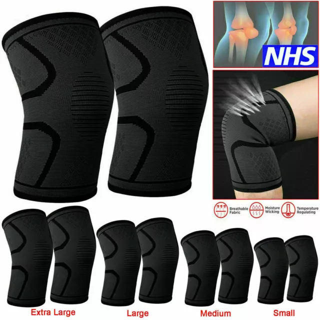 Knee Support Compression Sleeve Brace Patella Gym Joint Pain Arthritis Relief