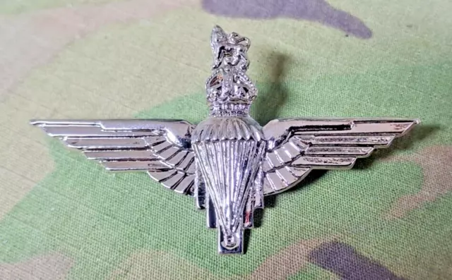 New Issue Military Para Parachute Regiment Kings Crown Kc Silver Cap Badge