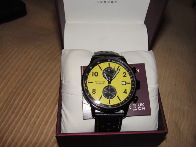 Accurist men's on sale watches yellow face