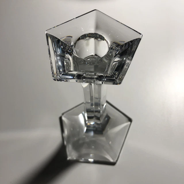 Hiedel Single Light Candlestick Pentagon  5-Sided 5 5/8"