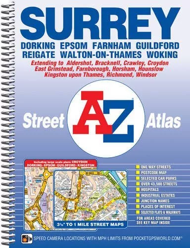 A-Z Surrey (Street Atlas) by Geographers A-Z Map Company Spiral bound Book The