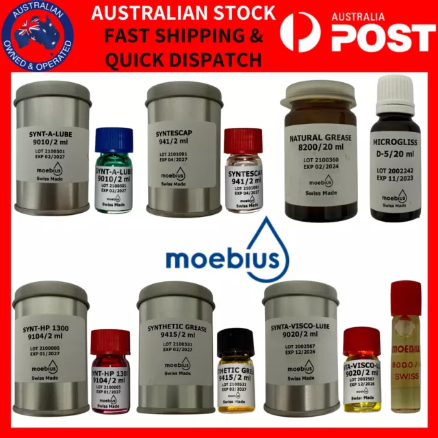 Moebius Oils / Lubricants / Greases for Watches Repair Watchmakers SWISS MADE