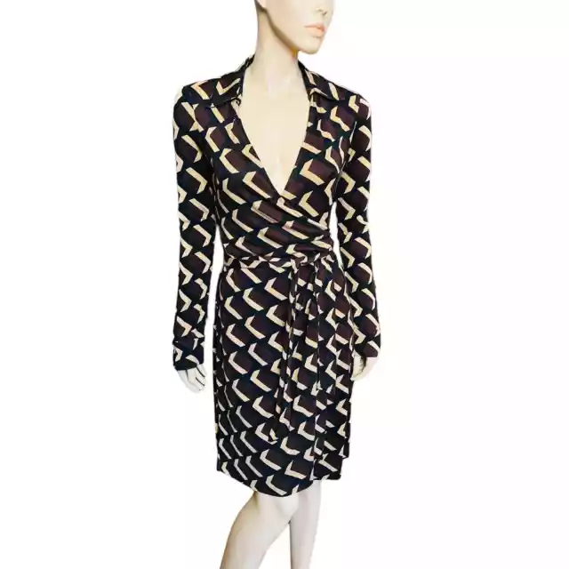 Diane von Furstenberg Jeanne Vintage Collection Wrap Dress 100% Collection Sz 8