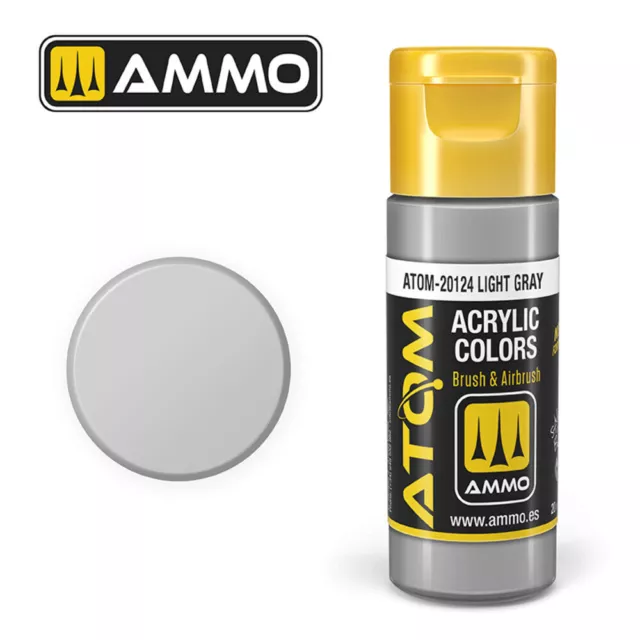 Ammo MIG ATOM-20124 - ATOM COLOR Light Gray 20ml - Neu