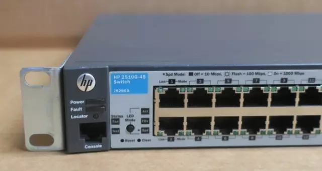 HP ProCurve 2510G-48 44x 1GbE RJ45 +4x 1GbE SFP/RJ45 Combo Network Switch J9280A 2