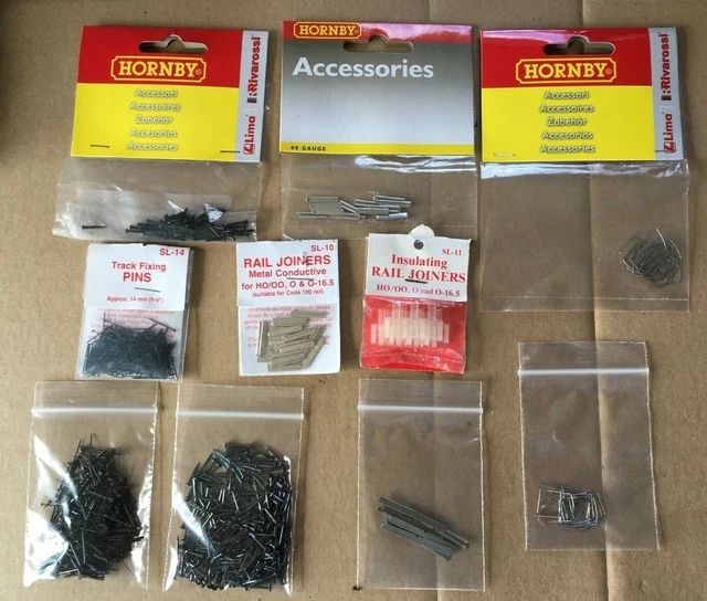 HORNBY PECO TRACK Pins Rail Joiners DCC Clips R207 R910 R920 SL10 SL