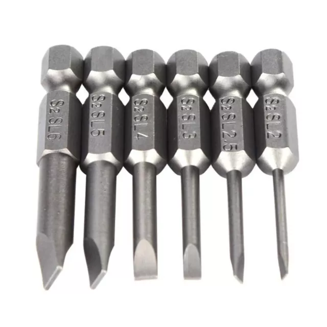Precise 50mm Flat Head Slotted Tip Screwdriver Bit made of Alloy Steel