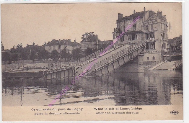 CPA Militaria 77400 Lagny Rest of / The Bridge After La Fazer German EDT Eld