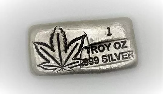 1 oz .999 Silver – Vintage Art Bar – Hand Made & Poured