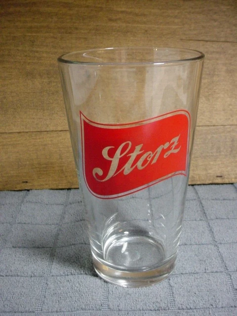 VINTAGE STORZ BEER GLASS, OMAHA NEBRASKA, 1960s 1970s