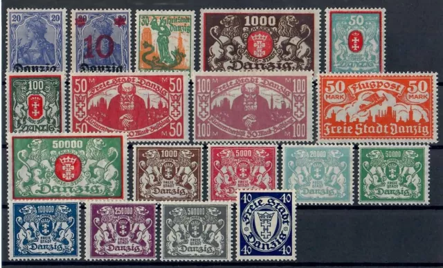 Danzig kleines Lot 1 sauber ungebrauchte Marken bitte ansehen