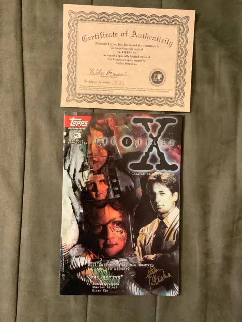 Topps Comics The X-Files #3, Signed By Stefan Petrucha 31/500