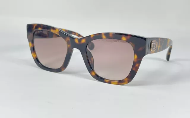 CHANEL 5451 c.714 / S5 Round Sunglasses Brown Acetate Sequins Made in Italy  376