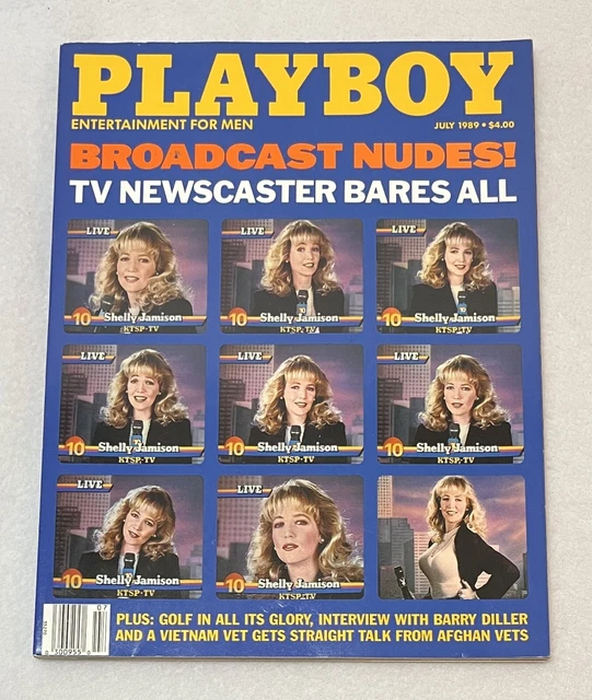 VINTAGE PLAYBOY MAGAZINE July 1989 Broadcast News Nudes / Crnterfold £