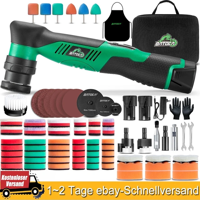 BATOCA S3 & S6 Akku Poliermaschine Set - 12V Kabellose Politur Für Auto & Details