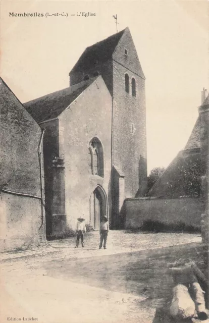 41 CP Carte postale Membrolles (L. et C.) L´Eglise animée 80006