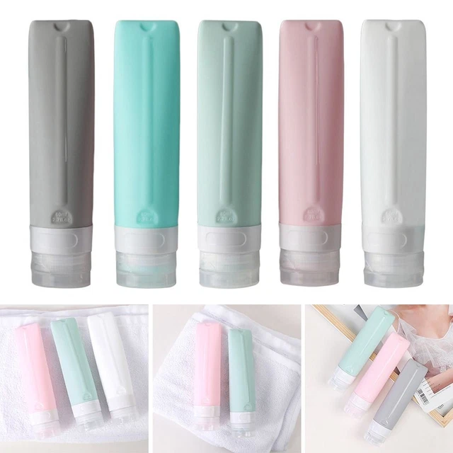 Botellas vacías portátiles contenedor de compresión tubo subembotellado botella de silicona