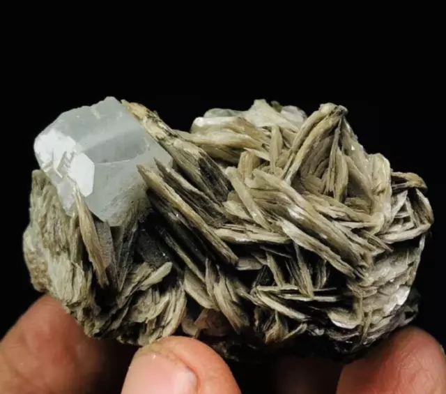 Beautiful Blue Aquamarine Crystal With Muscovite From Shigar Valley Pakistan