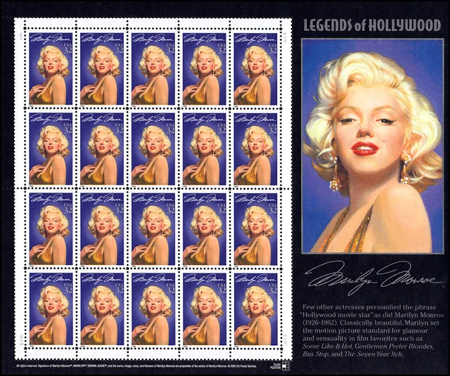 USA - Small Bow 2570 Legends of Hollywood: Marilyn Monroe, **