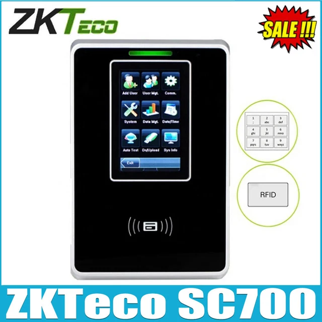 ZKTECO SC700 TCP/IP ID IC ADMS Time Clock Attendance Access Control ...