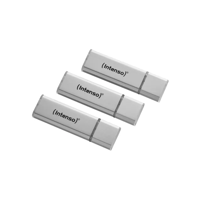 Intenso Alu Line 3x 32 GB USB 2.0 Memory Stick Silver Pack of 3 3x 32 GB - USB 2