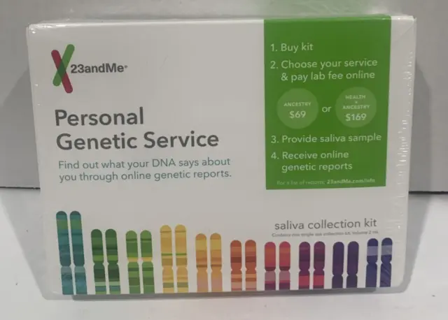 23 And Me Personal Genetic DNA Service Saliva Collection Kit vencimiento 07/11/2020 NUEVO