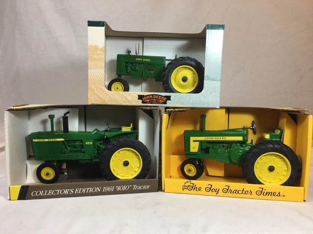 Lot of 3 John Deere Die Cast Tractors 1961 4010 - 720 Tractor - MT Tractor